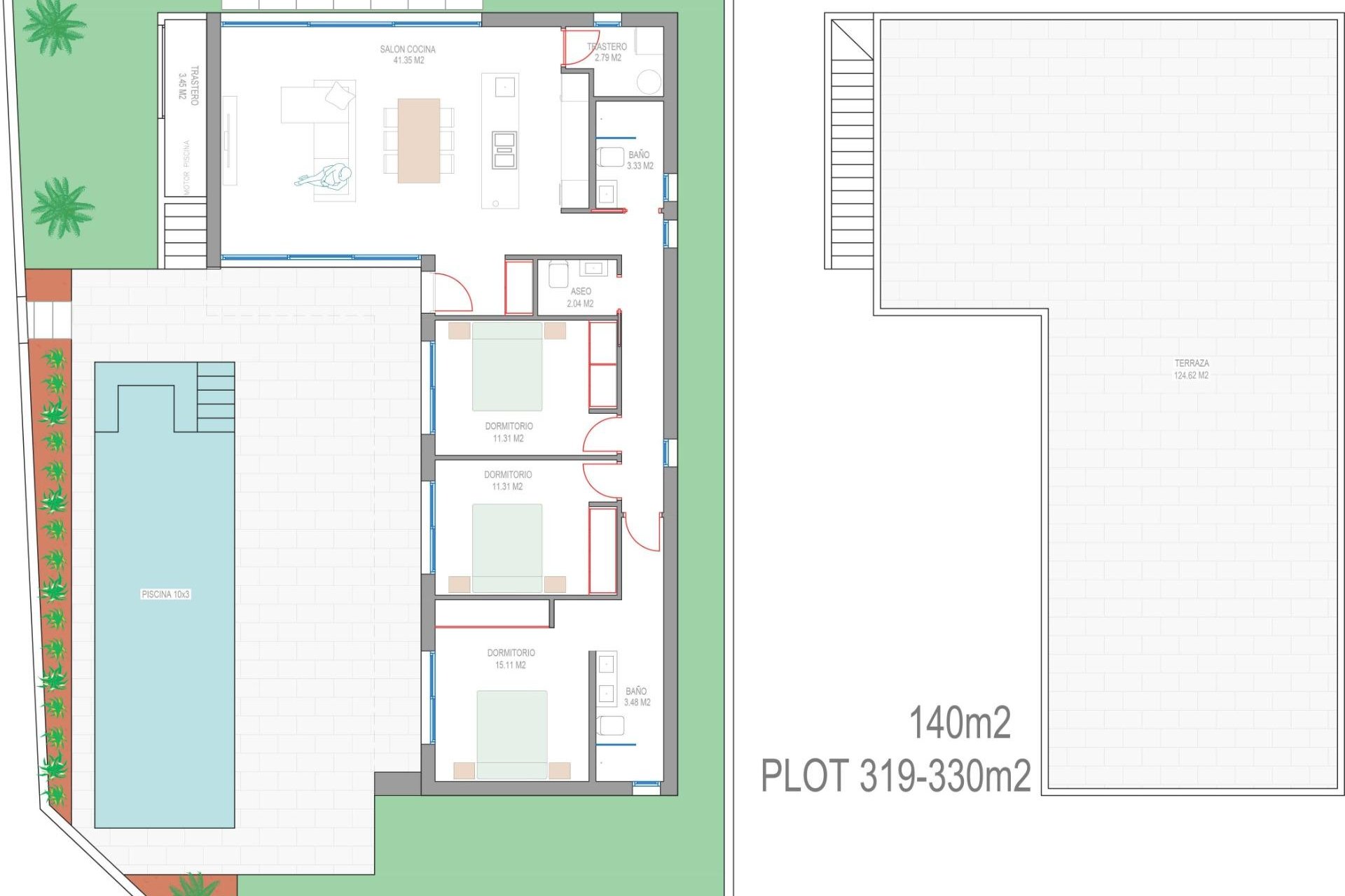 Obra nueva - Chalet - San Javier - Parque del doce