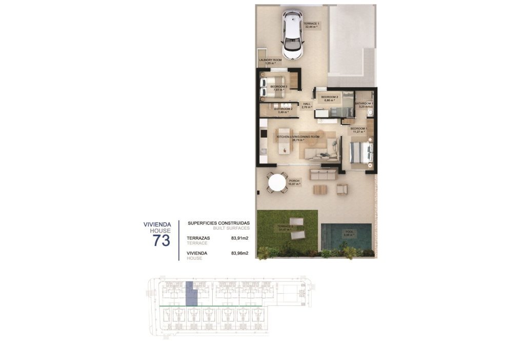 Obra nueva - Bungalow - Pilar de la Horadada - La Torre de la Horadada
